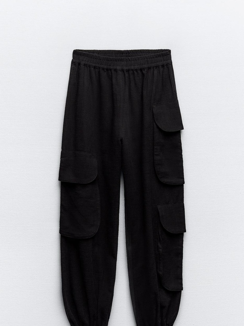Black Cargo Jogger Pants